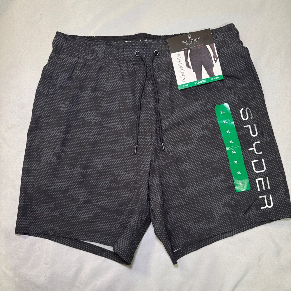 Spyder Swim Trunk Active‎ Shorts UPF 30 Quick dry Size XL NWT Camo
